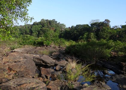 River bed water fall bed