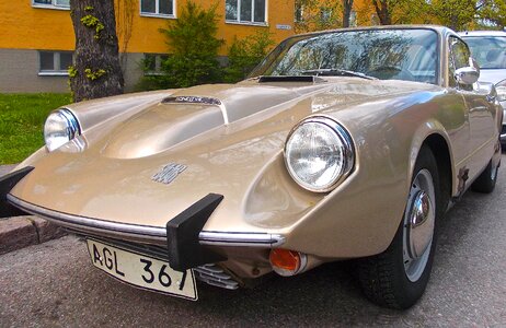 Saab sports car beige