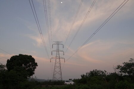 Electric tower mountains shimoga