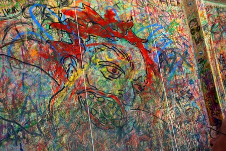 Board wax crayons paint