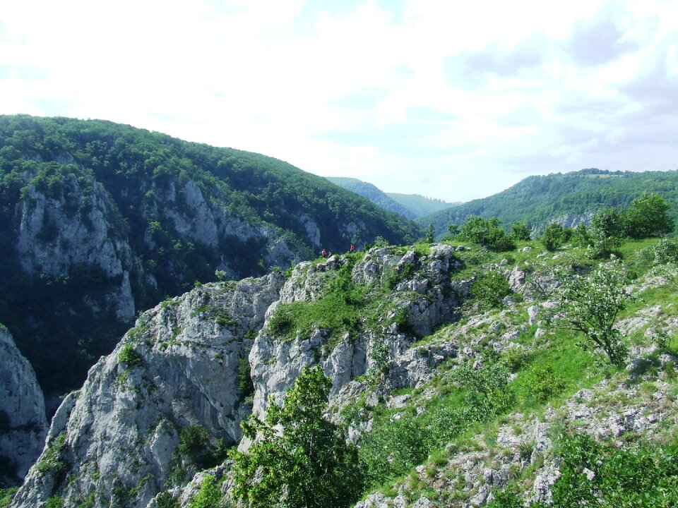 Previously existing limestone plateau cliff zádielska valley