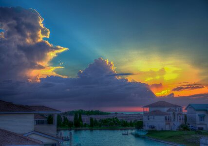 Sunset nature clouds photo