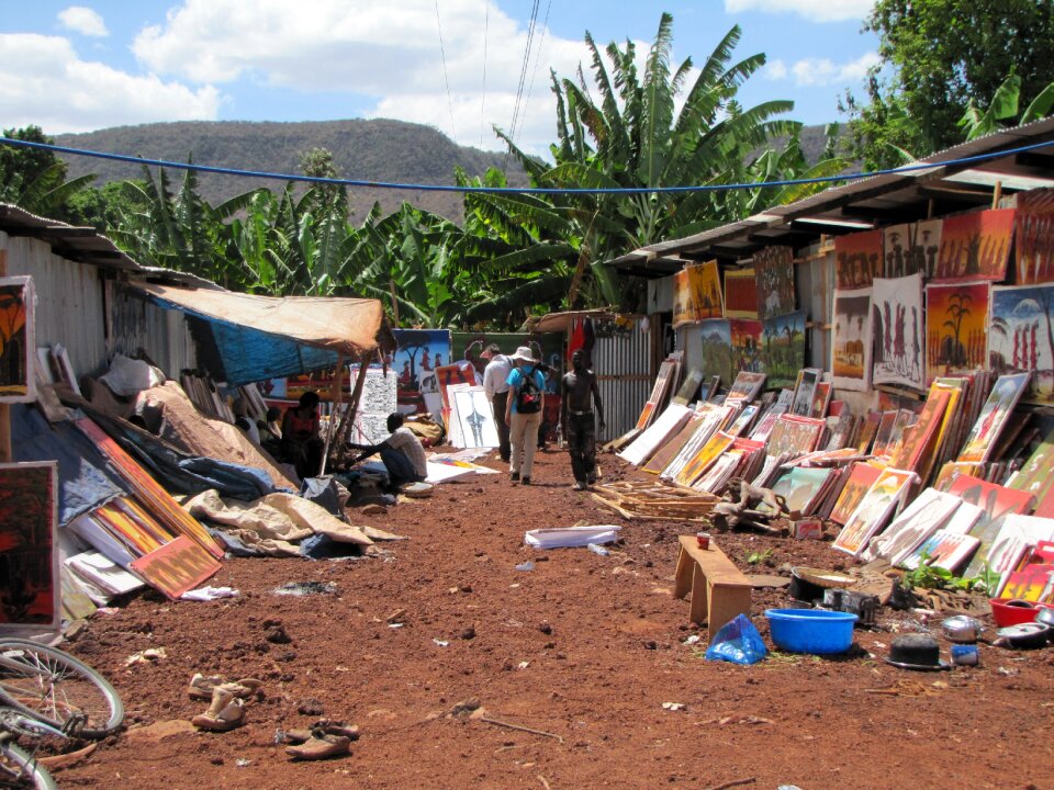 Market tanzania paintings