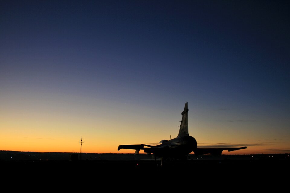 Sky fighter silhouette
