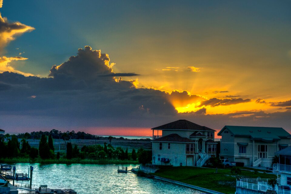 Sunset nature clouds