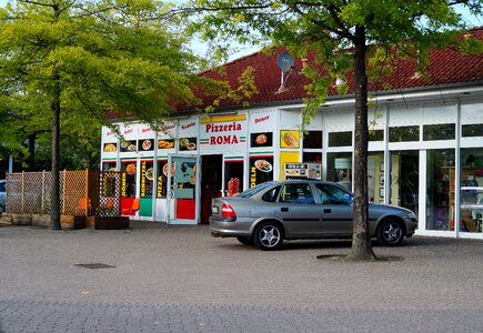 Doner kebab doenerbude fast food restaurant photo