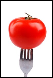 Tomato red cutlery eating