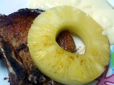 Tropical pork chop power food
