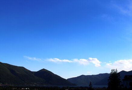 Mountains clouds sky