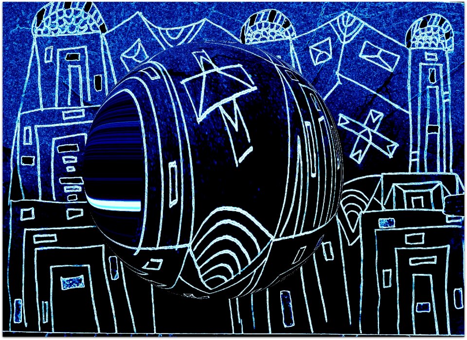 Art blue abstract
