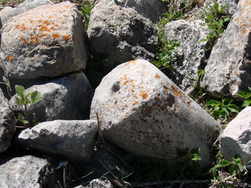Stones the ruins of the rock