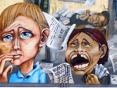 Graffiti east germany west germany