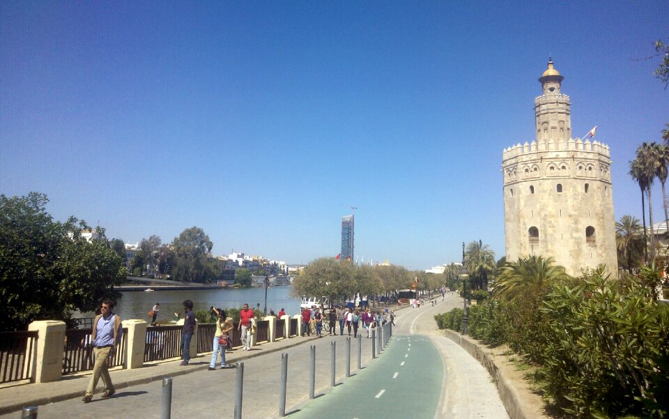 Seville river gold tower