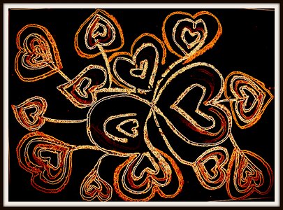 Drawing oil paints love