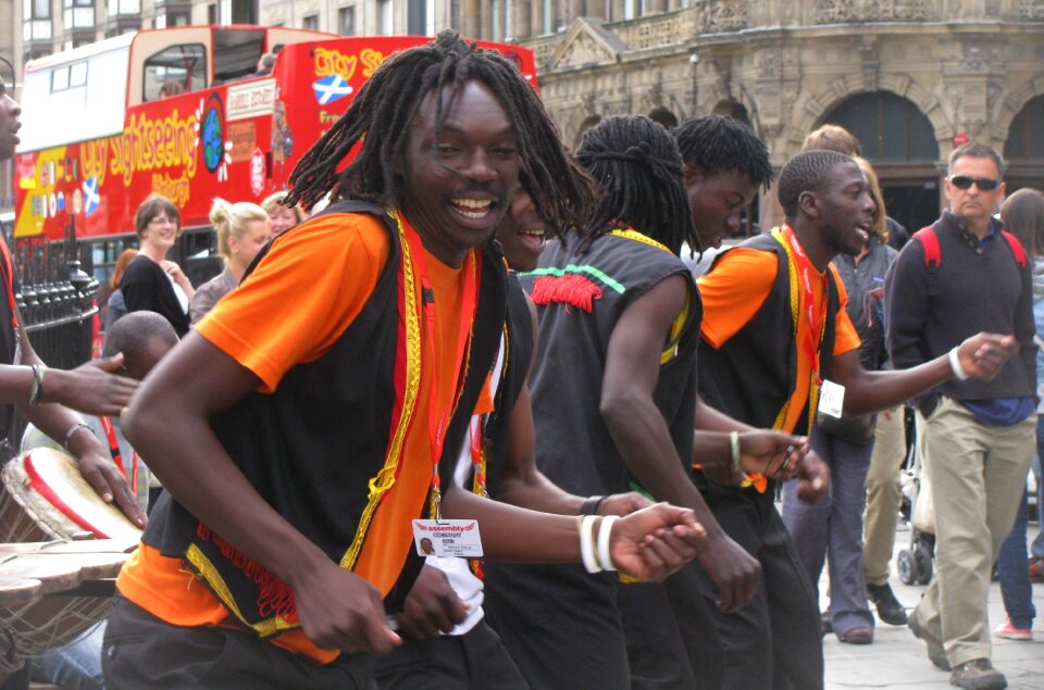 Edinburgh street musicians africans
