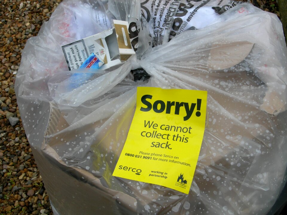 London cleaning trash