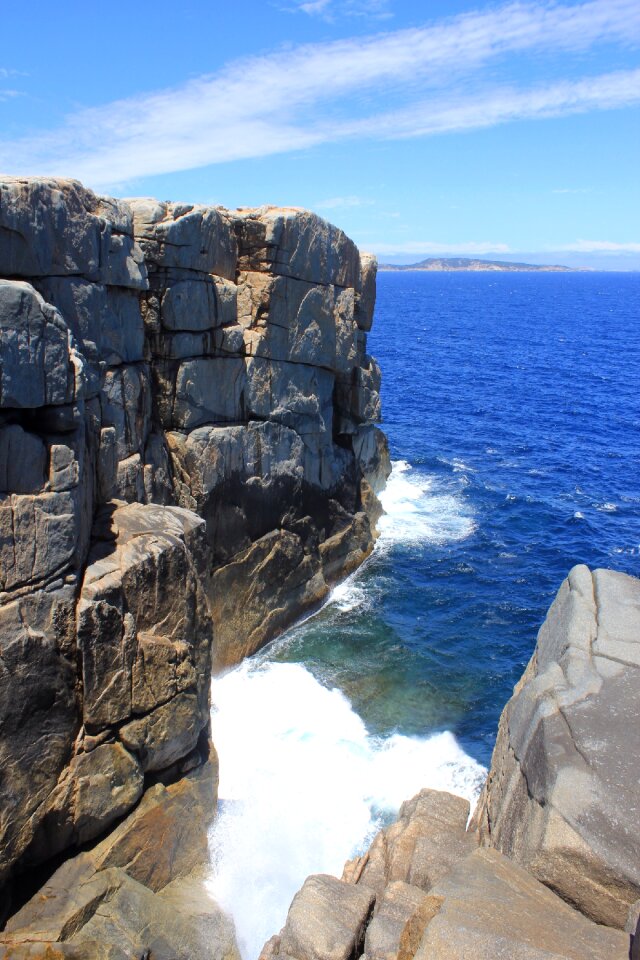 Rocks ocean the gap