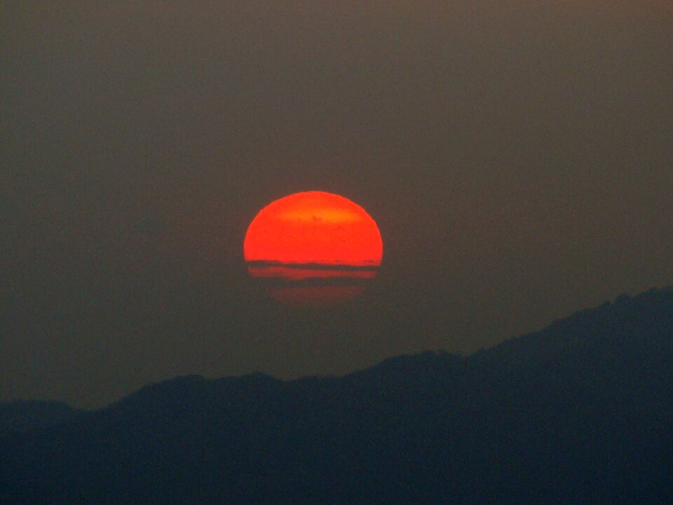 Red sun sunset Free photos