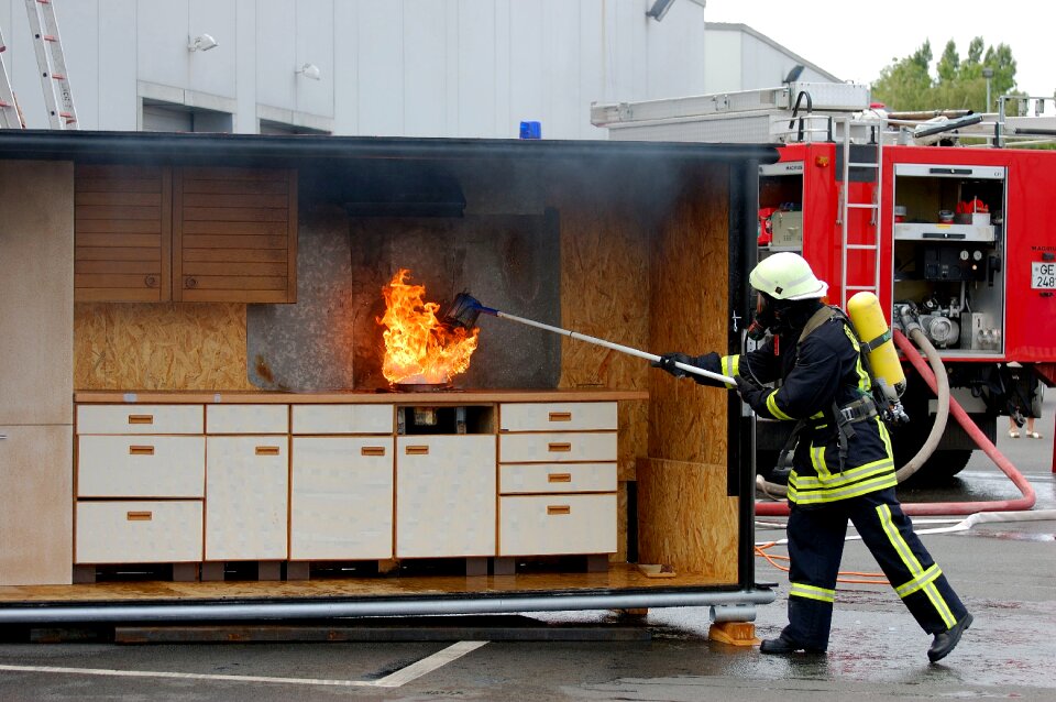 Flame fire fighter water