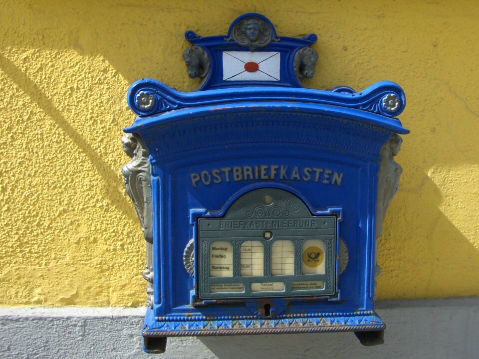 Blue letter boxes blacksmithing