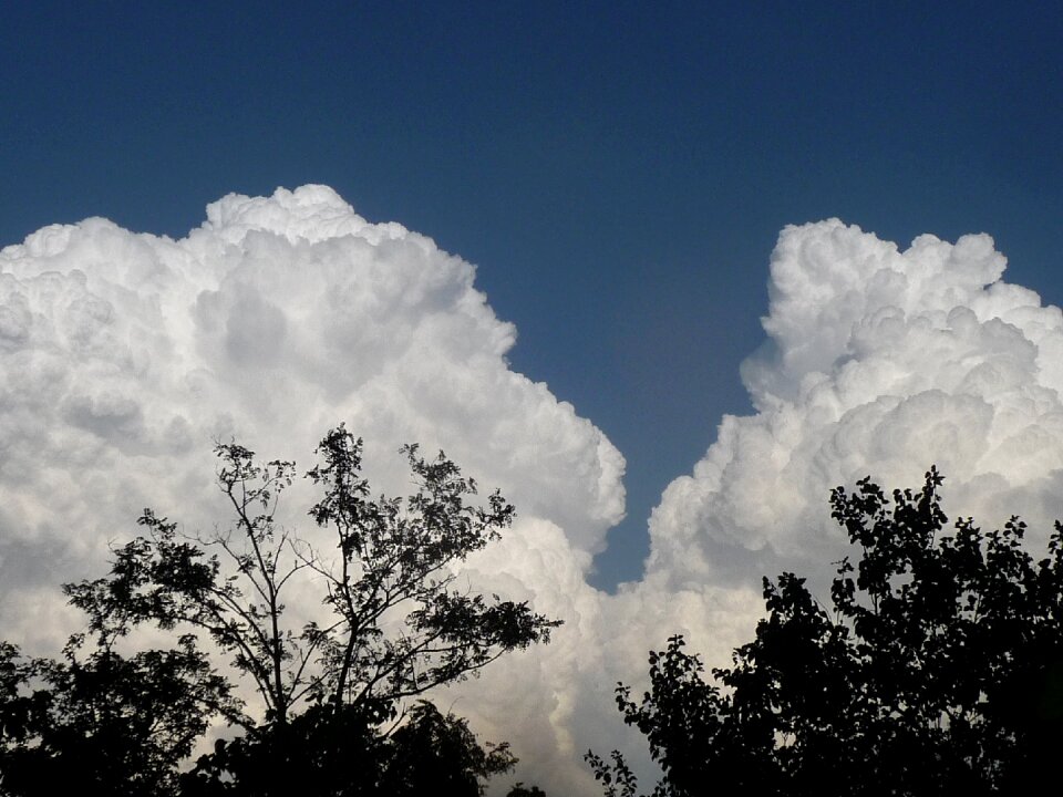 Clouds blue white
