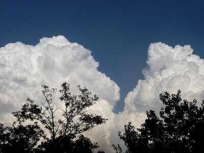 Clouds blue white