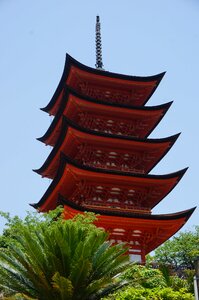 Miyajima five story pagoda tower photo