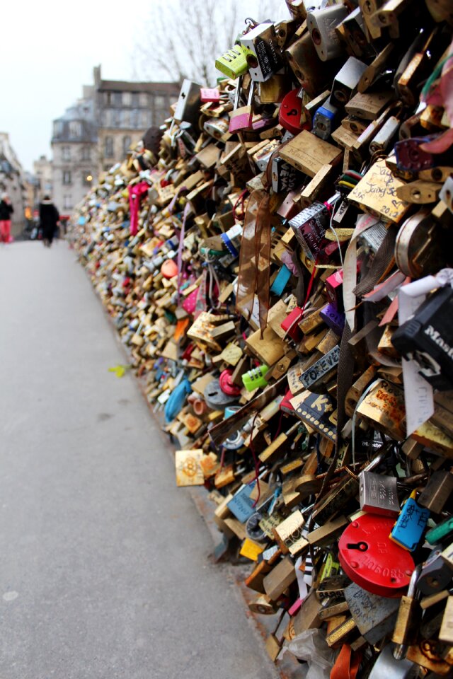 Padlocks love bridge