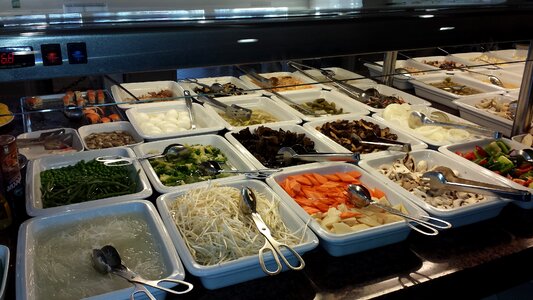 Buffet vegetables wok