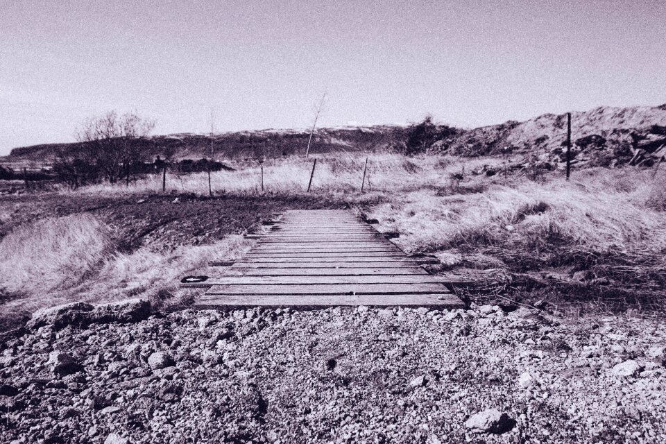 Pier wooden black and white