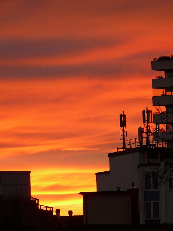 Afterglow sunset sky
