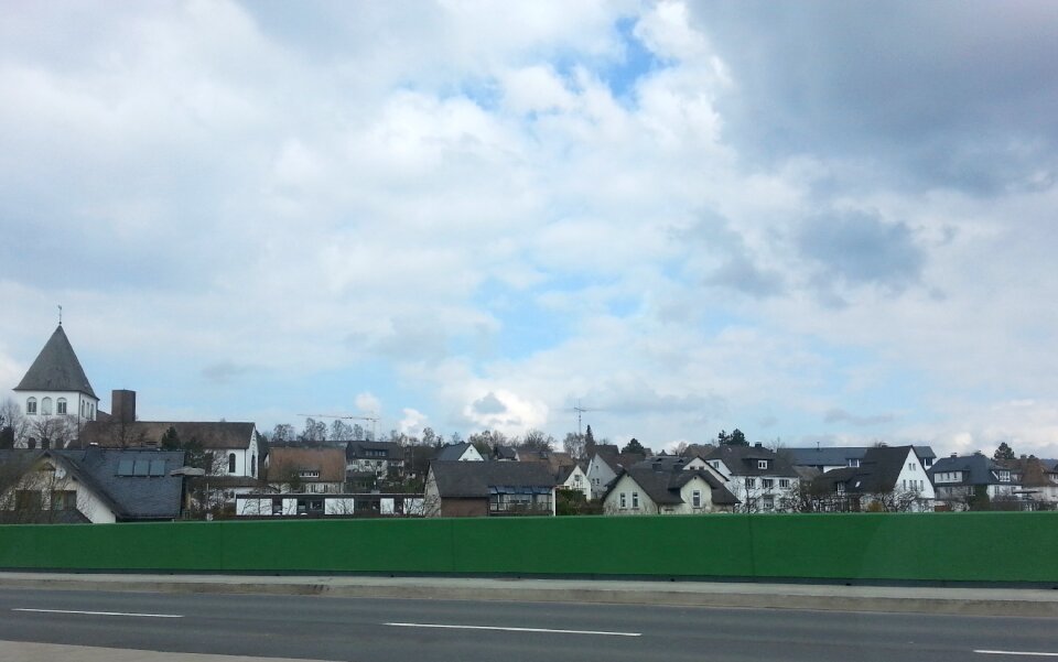 Small town village view houses