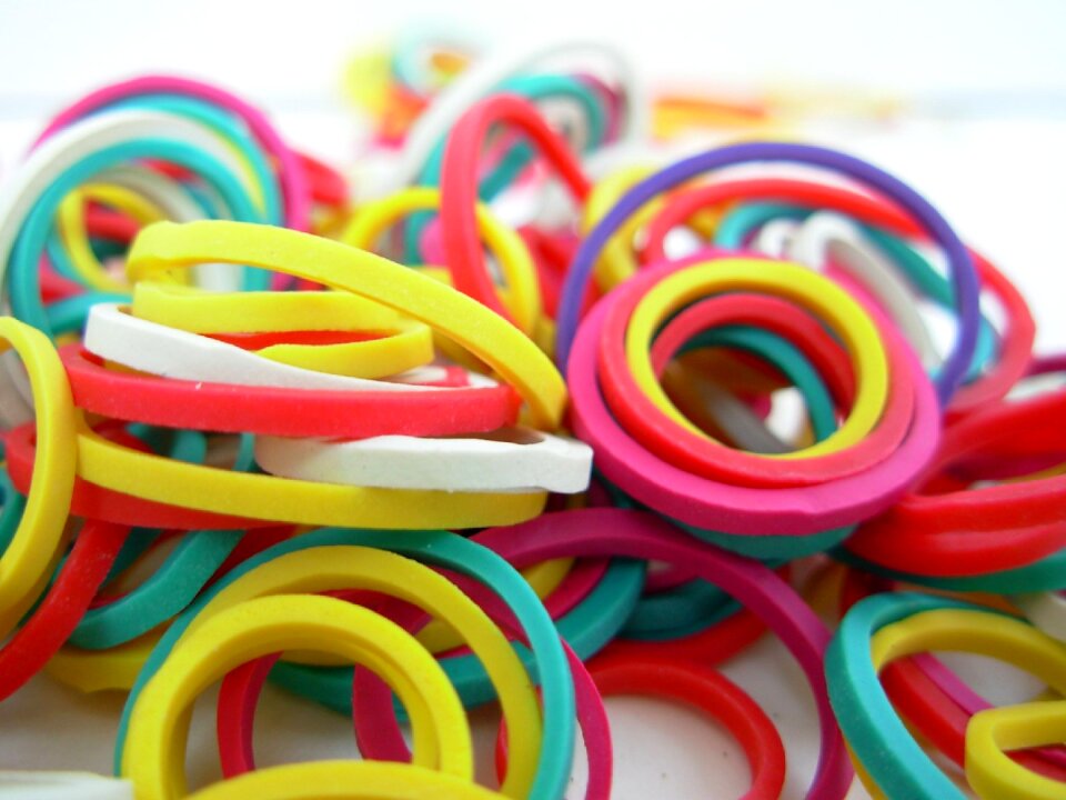 Rubber colors elastic