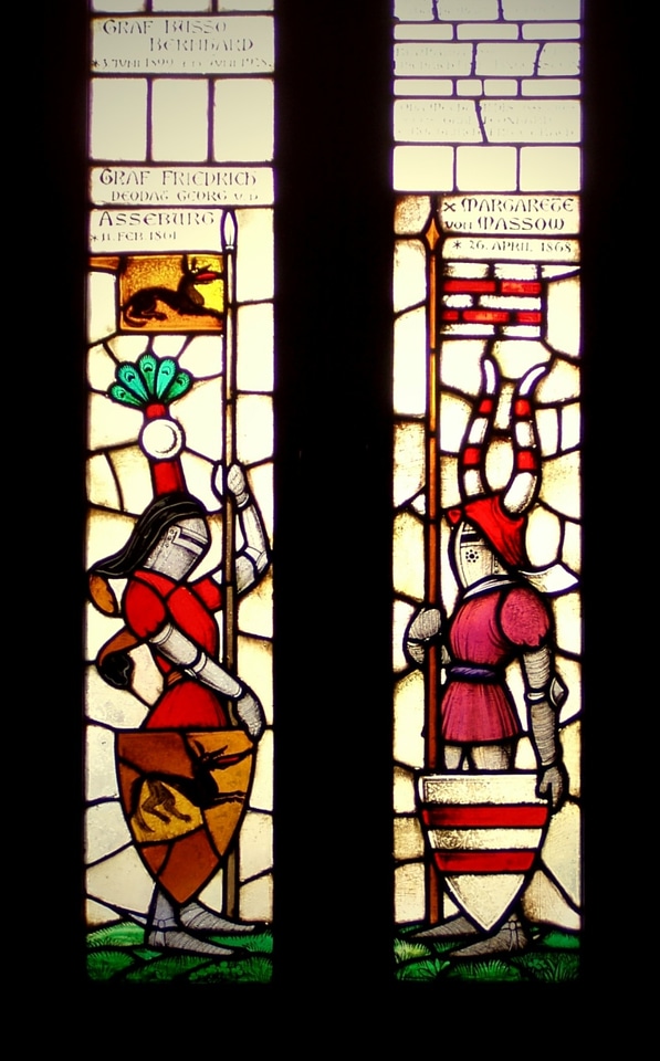 Colorful coat of arms window