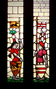 Colorful coat of arms window