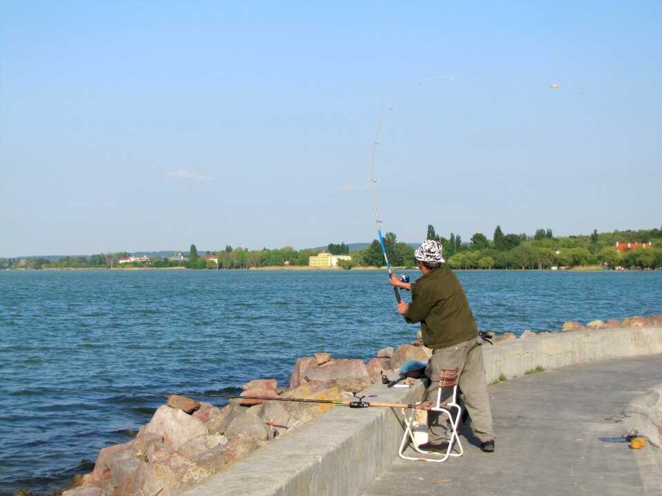 Part lake balaton pier photo