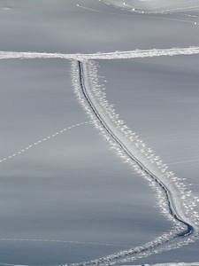 Backcountry skiiing ski tour away