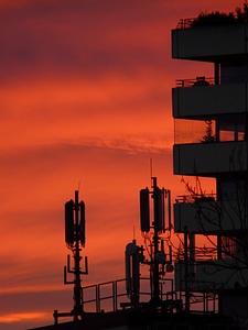Afterglow sunset sky