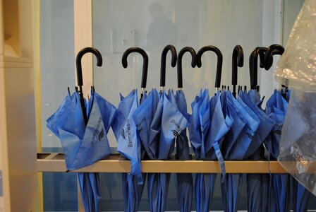 Umbrellas screens blue