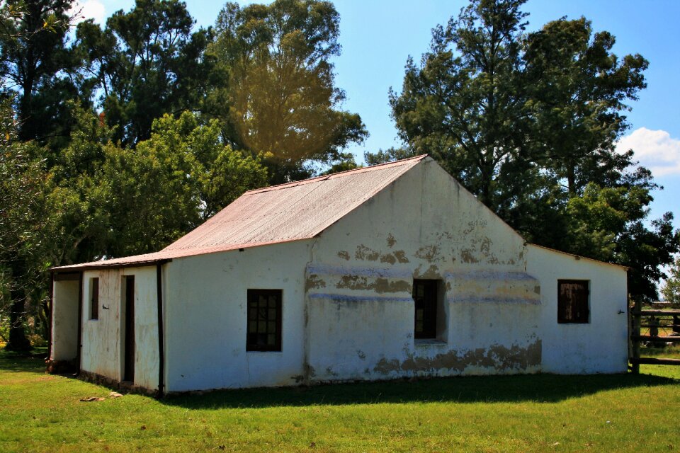 Wall whitewashed weathered
