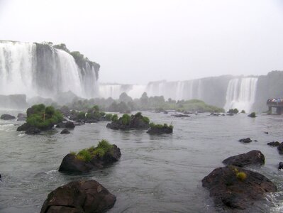 Iguazu cascade falls landscape