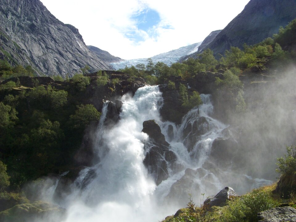Glacier waterfall norway