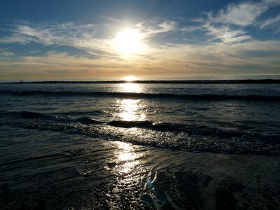 Seaside sunset ocean photo