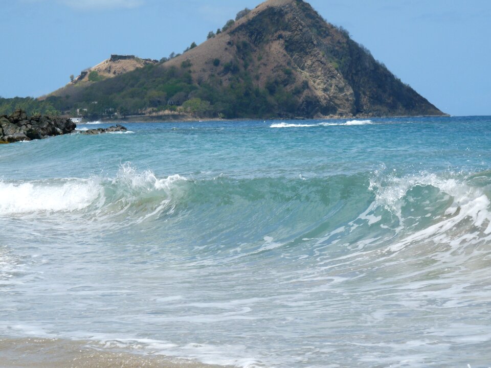 Beach water flowing