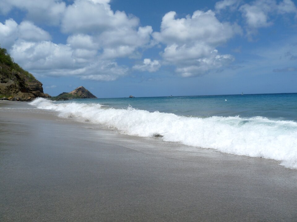 Beach water flowing photo