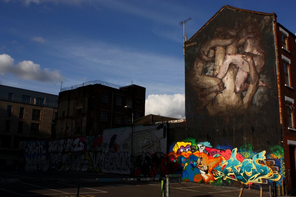 Graffiti architecture wall