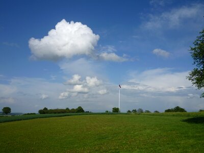 Hill cloud sky photo