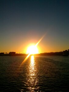 Golden sunset setting sun