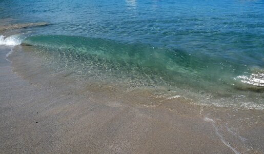 Beach water flowing