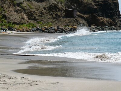 Beach water flowing photo